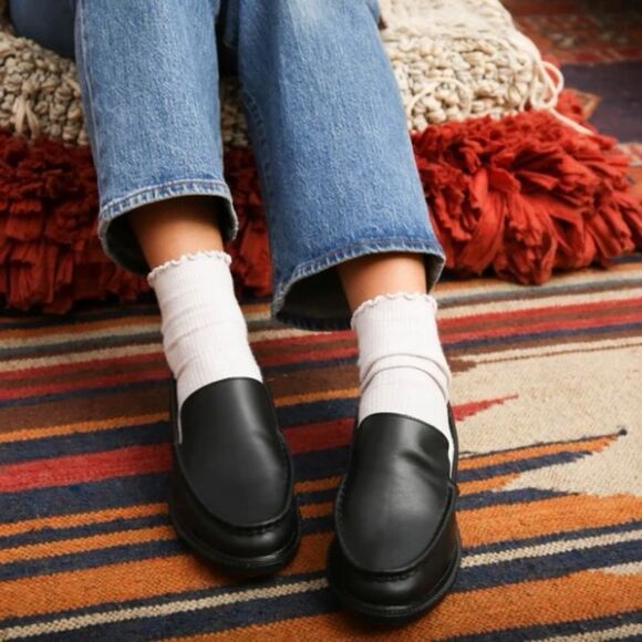 Kelsi Dagger, Leather Loafers, Black, Size 7 - Picture 1 of 15